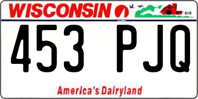 WI license plate 453PJQ