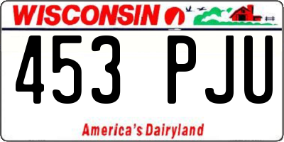WI license plate 453PJU