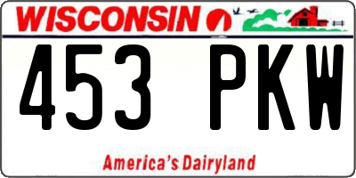 WI license plate 453PKW