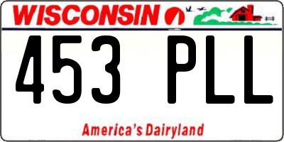 WI license plate 453PLL