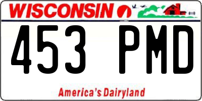 WI license plate 453PMD