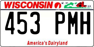 WI license plate 453PMH
