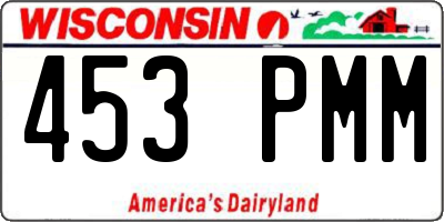 WI license plate 453PMM
