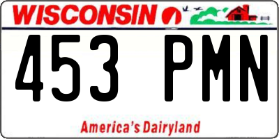 WI license plate 453PMN
