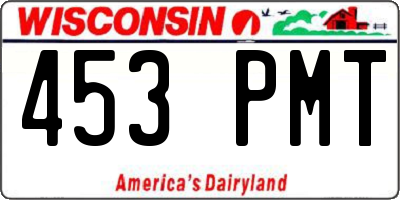 WI license plate 453PMT
