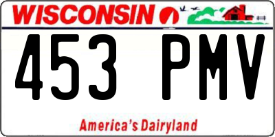 WI license plate 453PMV