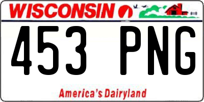 WI license plate 453PNG