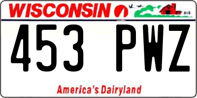 WI license plate 453PWZ