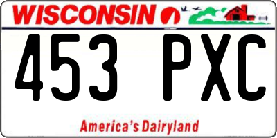 WI license plate 453PXC