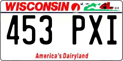 WI license plate 453PXI