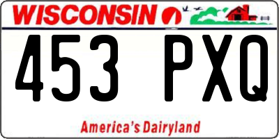 WI license plate 453PXQ