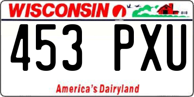 WI license plate 453PXU