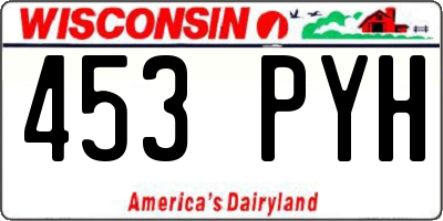 WI license plate 453PYH
