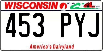 WI license plate 453PYJ