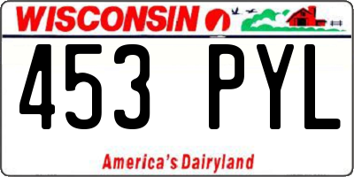WI license plate 453PYL