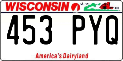 WI license plate 453PYQ