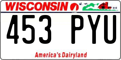 WI license plate 453PYU