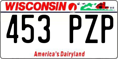 WI license plate 453PZP