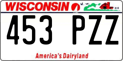 WI license plate 453PZZ