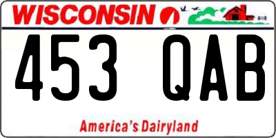 WI license plate 453QAB