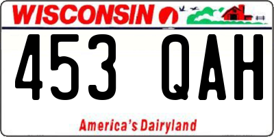 WI license plate 453QAH