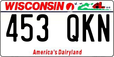 WI license plate 453QKN