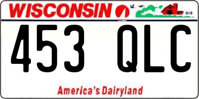 WI license plate 453QLC