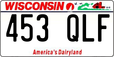 WI license plate 453QLF