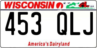 WI license plate 453QLJ