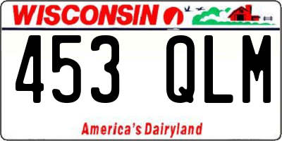 WI license plate 453QLM