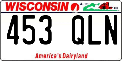 WI license plate 453QLN