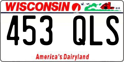WI license plate 453QLS