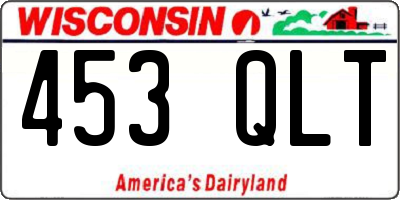 WI license plate 453QLT
