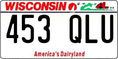 WI license plate 453QLU