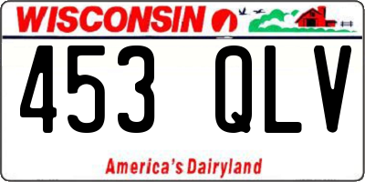 WI license plate 453QLV