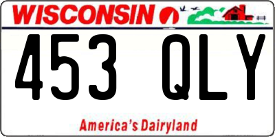 WI license plate 453QLY