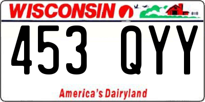 WI license plate 453QYY