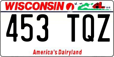 WI license plate 453TQZ