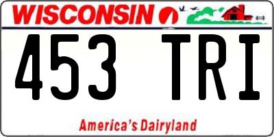 WI license plate 453TRI
