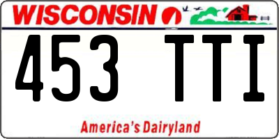 WI license plate 453TTI