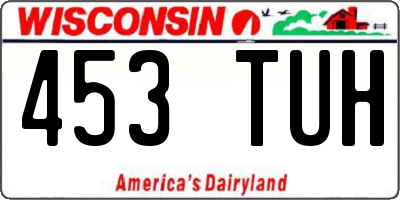 WI license plate 453TUH