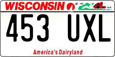 WI license plate 453UXL