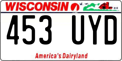 WI license plate 453UYD