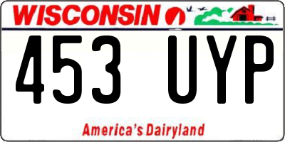 WI license plate 453UYP