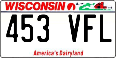 WI license plate 453VFL