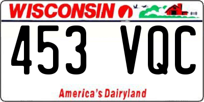 WI license plate 453VQC