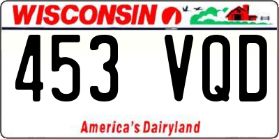 WI license plate 453VQD