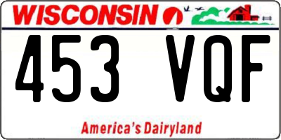 WI license plate 453VQF