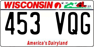 WI license plate 453VQG