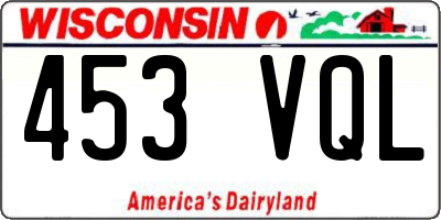 WI license plate 453VQL